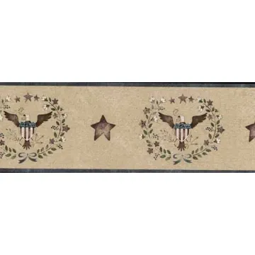 Blue Patriotic Eagle Wallpaper Border