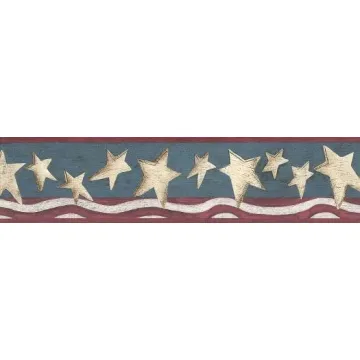 Stars and Stripes Wallpaper Border- 1 ROLL