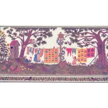 Clothesline Wallpaper Border