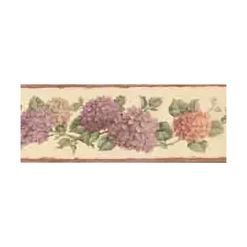 Crackled Hydrangeas Wallpaper Border
