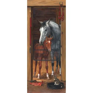 Horse at Stable Mural HJ6713M