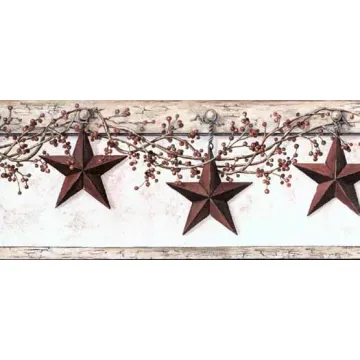 Barn Star and Pip Berry Wallpaper Border