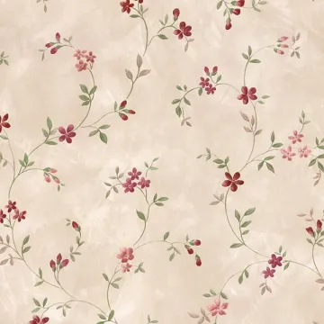 HM26312 Seed Trail Wallpaper Beige, Pink, Green, Red Kitchen Elements Norwall Wallcovering