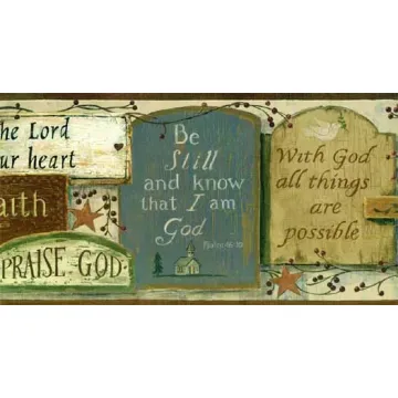 Inspirational Signs Wallpaper Border