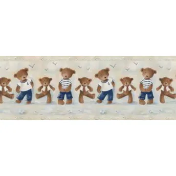 Blue Ahoy Shipmate Wallpaper Border
