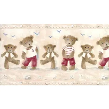 Red Ahoy Shipmate Wallpaper Border