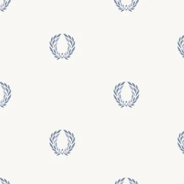 IM36407 In Register Laurel Leaf Wallpaper White, Navy, blue Silk Impressions 2 Norwall Wallcovering