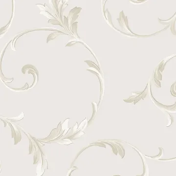 IM36417 In-register Scroll Wallpaper Light Beige, Taupe, Metallic Gold Silk Impressions 2 Norwall Wallcovering