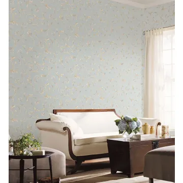 IM36418 In-register Scroll Wallpaper Blue, Metallic Gold, Beige, Purple Silk Impressions 2 Norwall Wallcovering