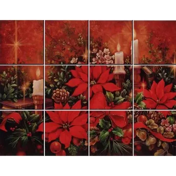 Do It Yourself Christmas Poinsettia IdeaStix Mural IS0160