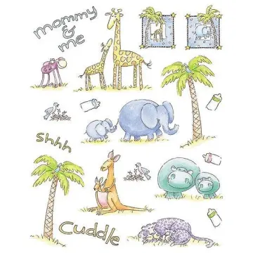 Baby Safari Wallpaper Cutouts