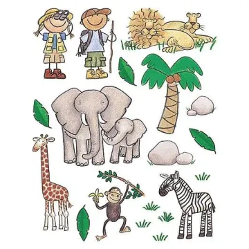 Jungle Safari Wallpaper Cutouts