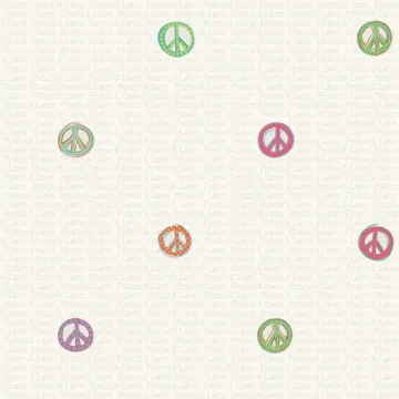 Peace and Love Wallpaper - Friends Forever - York Wallcoverings