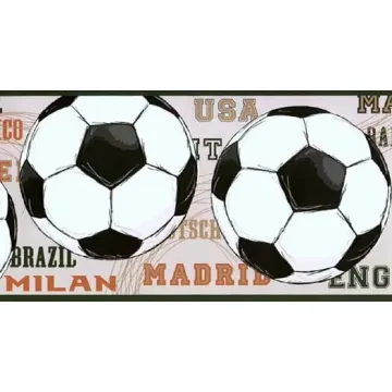 Mens World Cup Soccer Wallpaper Border JE3542BD- 3 Rolls Left