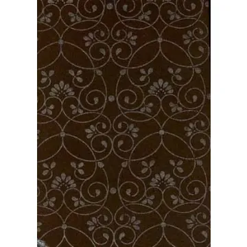 Chocolate Glitter Scroll Wallpaper