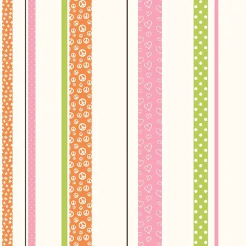 Friends Forever Patterned Stripe Wallpaper