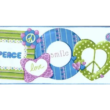 Blue Best Friends Wallpaper Border