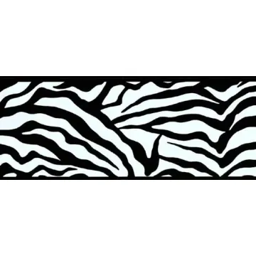 Black and White Zebra Print Wallpaper Border