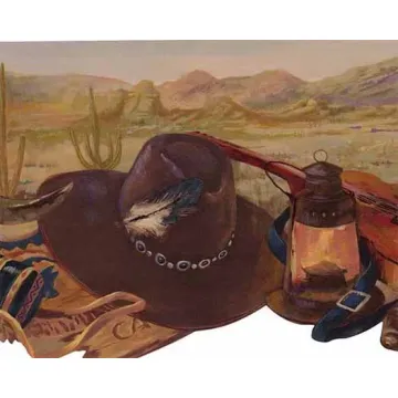 Die Cut Western Attire Wallpaper Border