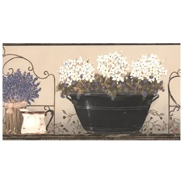 Hydrangea Agate Wallpaper Border