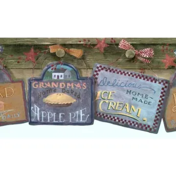 Tan Homemade Treats Wallpaper Border