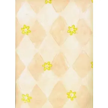 Harlequin and Flower Wallpaper