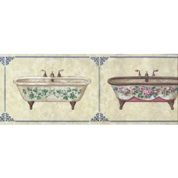 Imperial Framed Bathtub Wallpaper Border