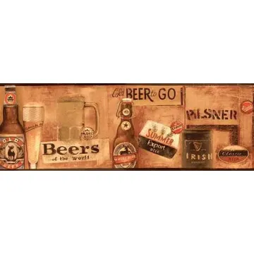 Import Beer Bottle Wallpaper Border