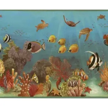 Colorful Tropical Wallpaper Border