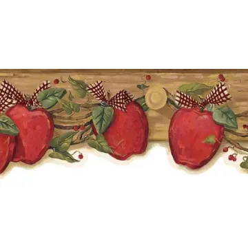 Country Apple Wallpaper Border