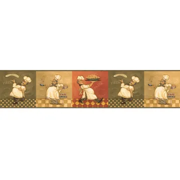 Bon Appetito Kitchen Wallpaper Border KBE12642B