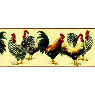 Red Rooster Wallpaper Border KC78066