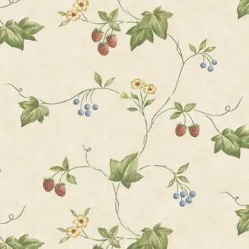 KE29900 Trellis Trail Wallpaper Red, Green, Blue, Beige Kitchen Elements Norwall Wallcovering
