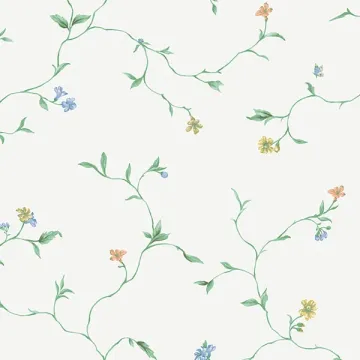 KE29903 Small Trail Wallpaper Green, Blue, Yellow Kitchen Elements Norwall Wallcovering