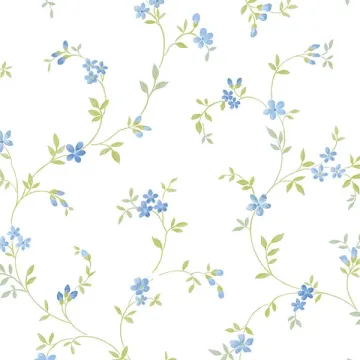 KE29908 Seed Trail Wallpaper Blue, Green Kitchen Elements Norwall Wallcovering