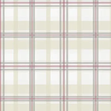 KE29913 Plaid Wallpaper Red, Beige, Grey Kitchen Elements Norwall Wallcovering