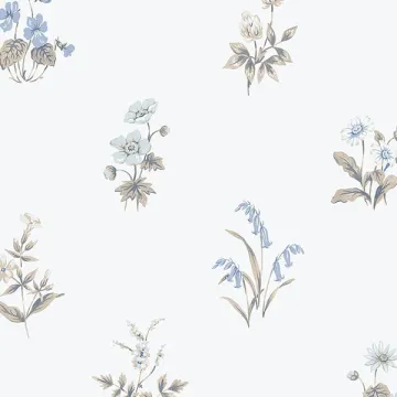 KE29936 Garden Spot Wallpaper Blue, Beige Kitchen Elements Norwall Wallcovering