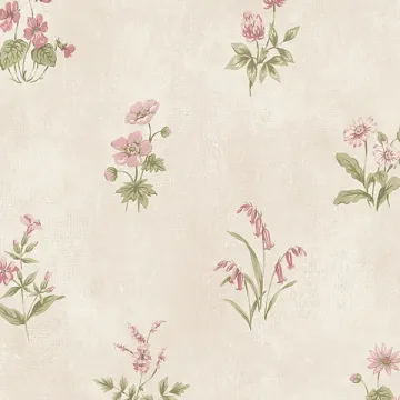 KE29937 Garden Spot Wallpaper Beige, Pink Kitchen Elements Norwall Wallcovering