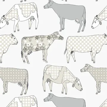 KE29952 Cow Parade Wallpaper Green CREATIVE KITCHENS Norwall Wallcovering