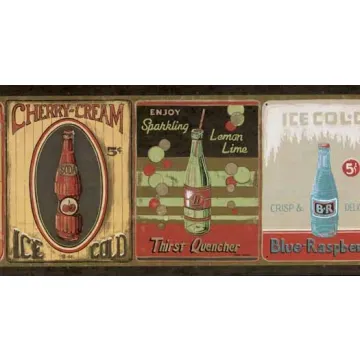 Black Soda Pop Wallpaper Border