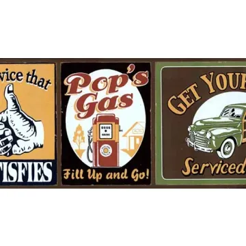Auto Signs Wallpaper Border- 3rolls left
