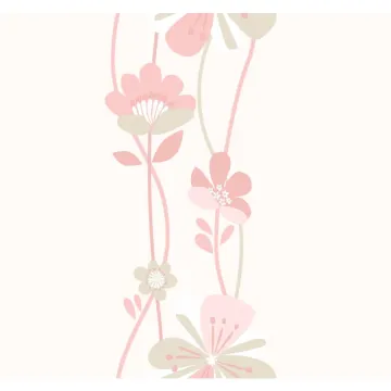 Vining Floral Stripe Wallpaper KS2234