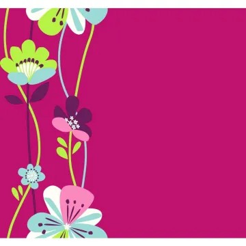 Large Bright Floral Stripe Wallpaper KS2236