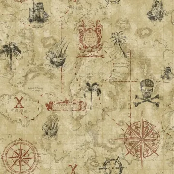 Cool Kids Pirate Map Wallpaper