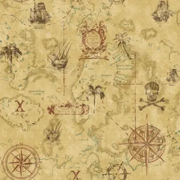 Cool Kids Pirate Map Wallpaper