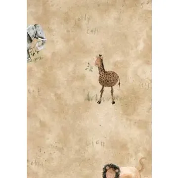 Tan Nursery Safari Wallpaper 