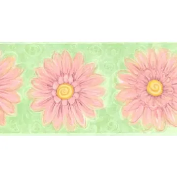 Pink Daisy Wallpaper Border