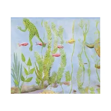 Frog Turtle and Fish Wallpaper Border