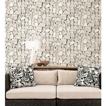 LL36216 Spanish Stone Wallpaper Grey, White Illusions Norwall Wallcovering