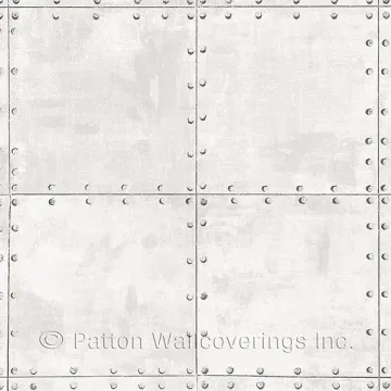 LL36223 Steel Tile Wallpaper White, Grey, Black Illusions Norwall Wallcovering